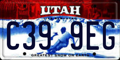 UT license plate C399EG