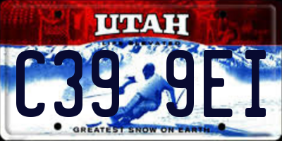 UT license plate C399EI