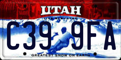 UT license plate C399FA