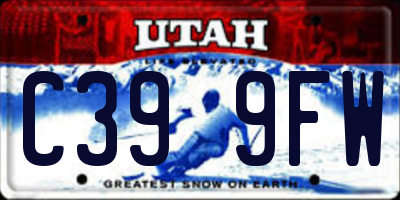 UT license plate C399FW