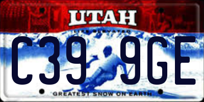 UT license plate C399GE