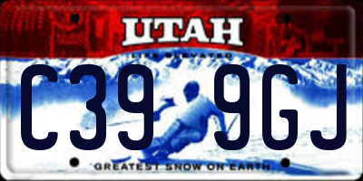 UT license plate C399GJ