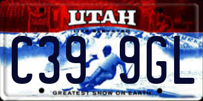 UT license plate C399GL
