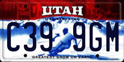 UT license plate C399GM