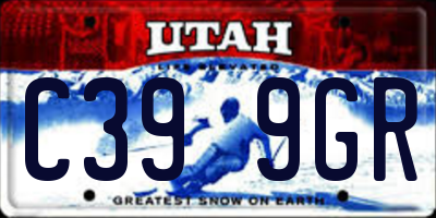 UT license plate C399GR