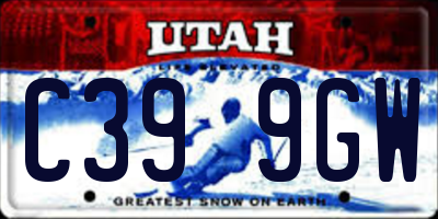 UT license plate C399GW