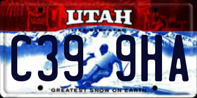 UT license plate C399HA