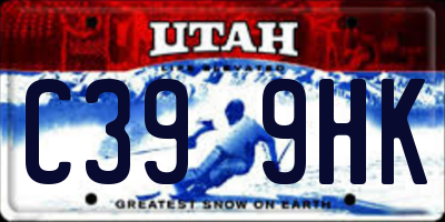UT license plate C399HK