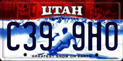 UT license plate C399HO