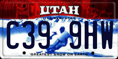 UT license plate C399HW