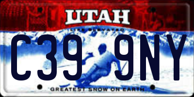 UT license plate C399NY