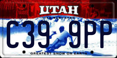 UT license plate C399PP