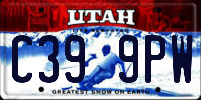 UT license plate C399PW
