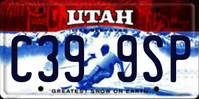 UT license plate C399SP