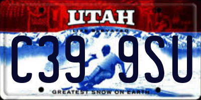 UT license plate C399SU