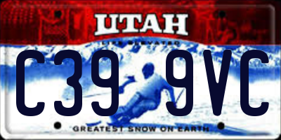 UT license plate C399VC