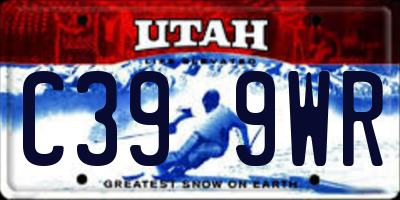 UT license plate C399WR