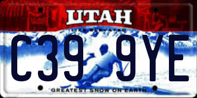 UT license plate C399YE