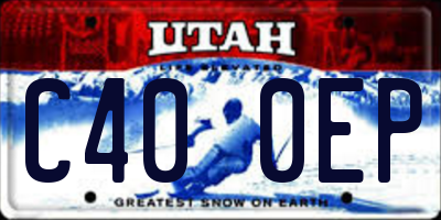 UT license plate C400EP
