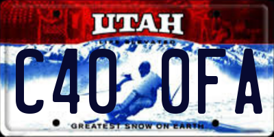 UT license plate C400FA