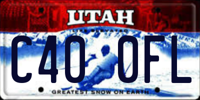 UT license plate C400FL
