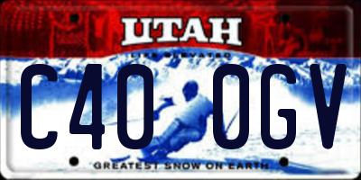 UT license plate C400GV