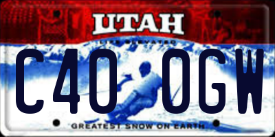 UT license plate C400GW
