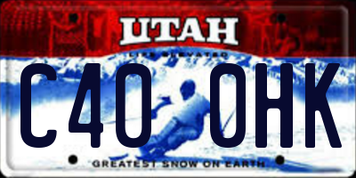 UT license plate C400HK