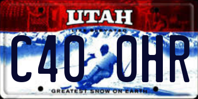 UT license plate C400HR