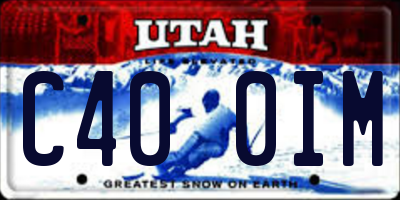 UT license plate C400IM
