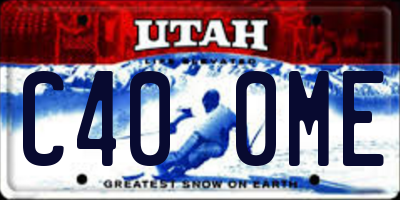 UT license plate C400ME