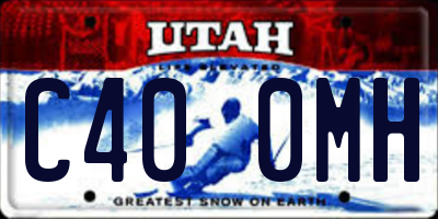 UT license plate C400MH