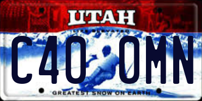 UT license plate C400MN