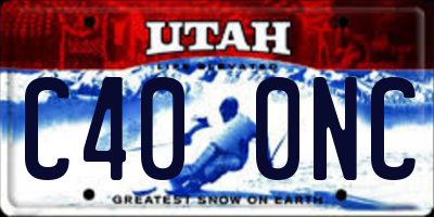 UT license plate C400NC