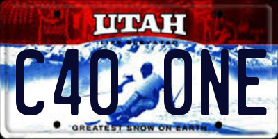 UT license plate C400NE