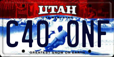 UT license plate C400NF