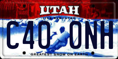 UT license plate C400NH