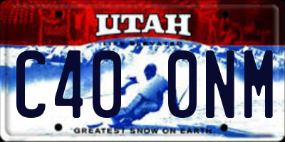 UT license plate C400NM