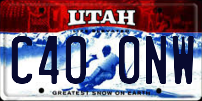 UT license plate C400NW