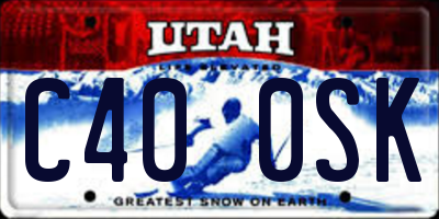 UT license plate C400SK