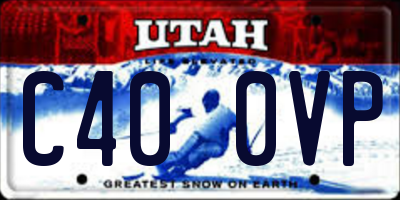 UT license plate C400VP