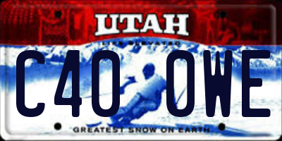 UT license plate C400WE