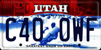 UT license plate C400WF