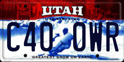 UT license plate C400WR