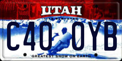 UT license plate C400YB