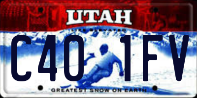 UT license plate C401FV