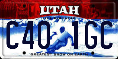UT license plate C401GC