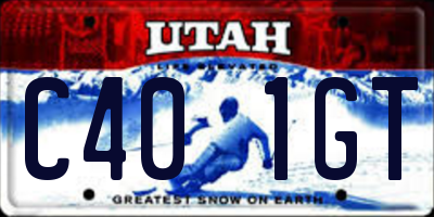 UT license plate C401GT