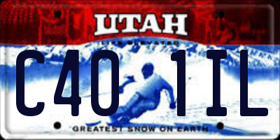 UT license plate C401IL