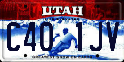 UT license plate C401JV
